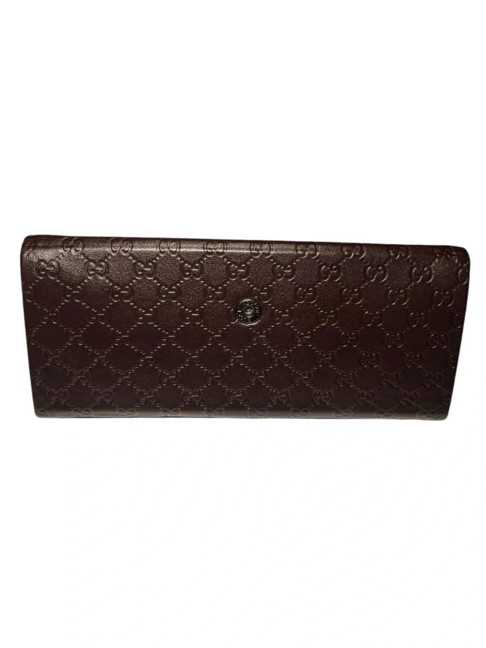 EUC GUCCI || GG- Shima Dark Brown Monogram Trifold Sunglasses Case